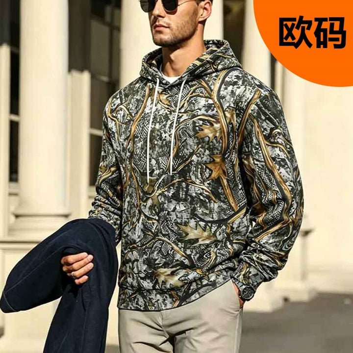 Men's Patterned Hooded Sweater Mune Fashion