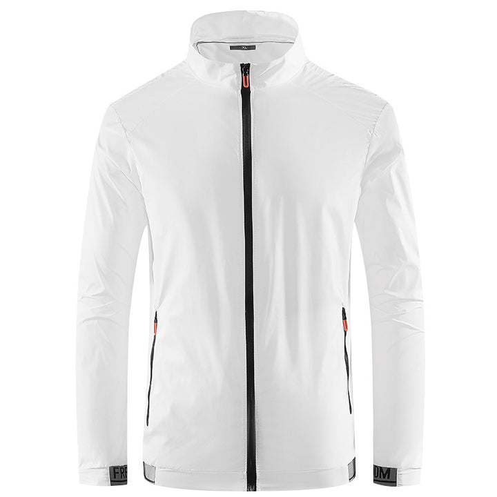 Men's Lightweight Performance Windbreaker with High Collar Mune Fashion