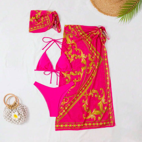 Women's elegant bikini set with curved design and pareo Mune Fashion
