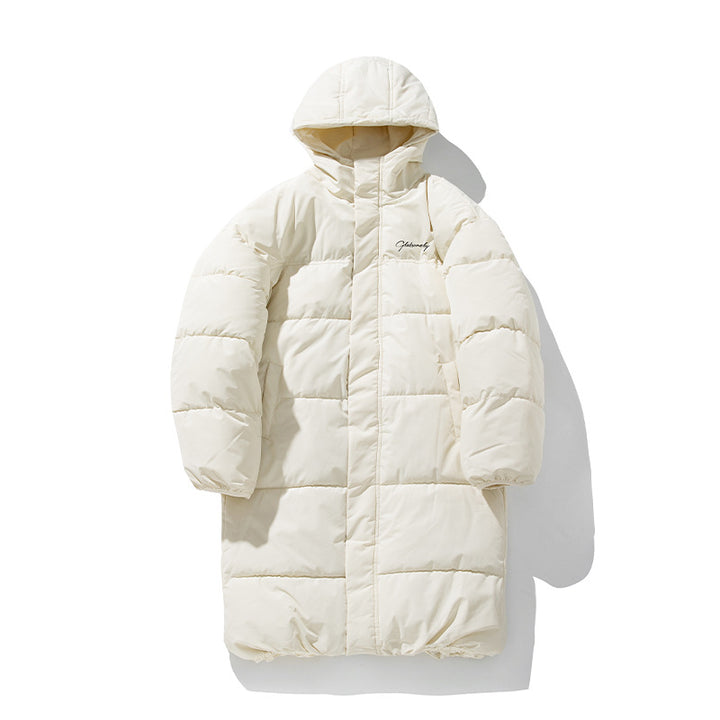 Unisex Oversize longer quilted coat with hood and padded thermal insulation Mune Fashion