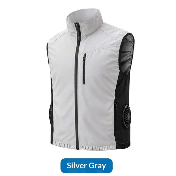 Unisex nan ergonomic cooling vest with integrated fans and battery connection Mune Fashion