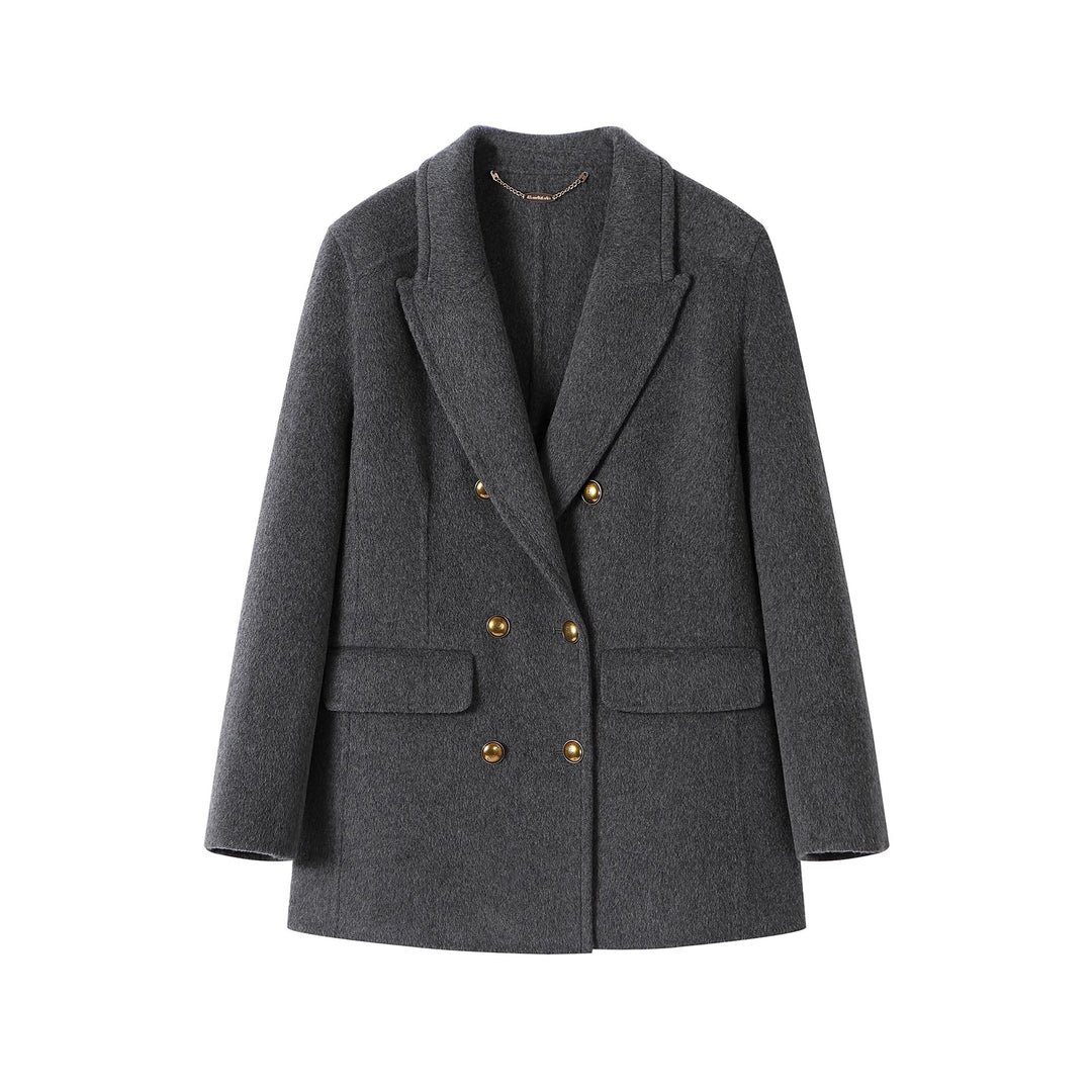 Ladies Elegant Wool Coat Mune Fashion