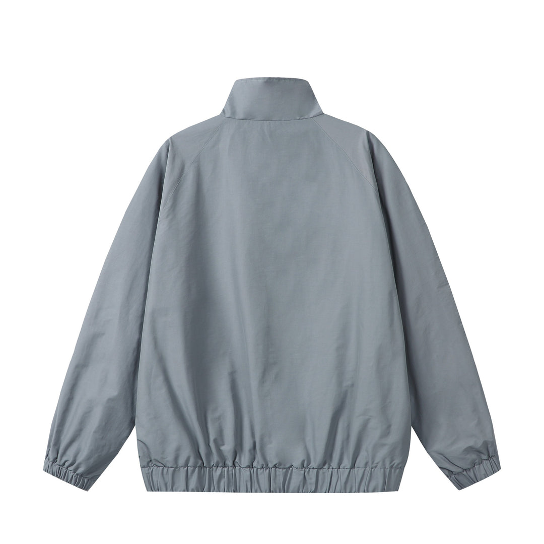 Unisex Sportive Colorblock Track Jacket with Stand-up Collar and Full Zipper Mune Fashion