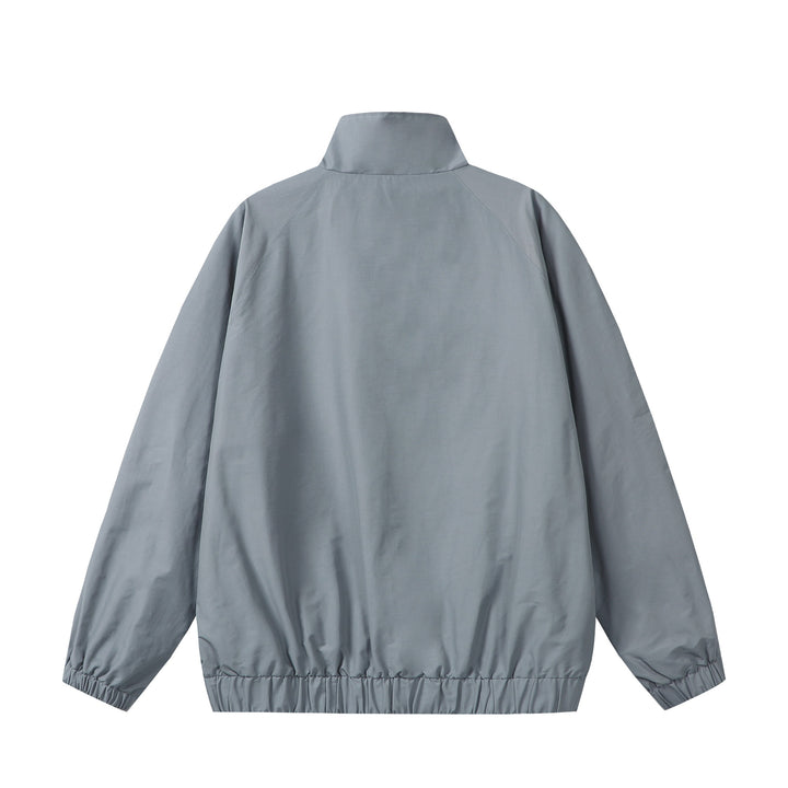 Unisex Sportive Colorblock Track Jacket with Stand-up Collar and Full Zipper Mune Fashion