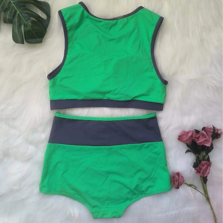 Women's Sporty Bikini Set with High-Cut Panty Mune Fashion