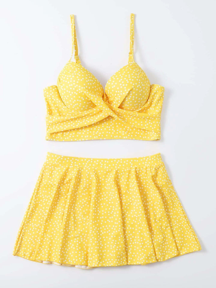 Women's tankini set with playful skirt and padded top Mune Fashion