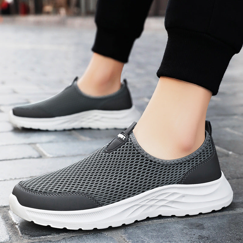 Men's nan lightweight mesh slip-on sneakers with seamless sock entry and reactive wave EVA sole Mune Fashion