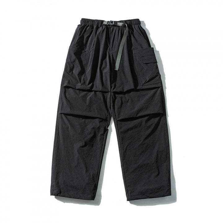 Unisex Utility Cargo Pants with elastic waistband, adjustable belt, and large patch pockets Mune Fashion