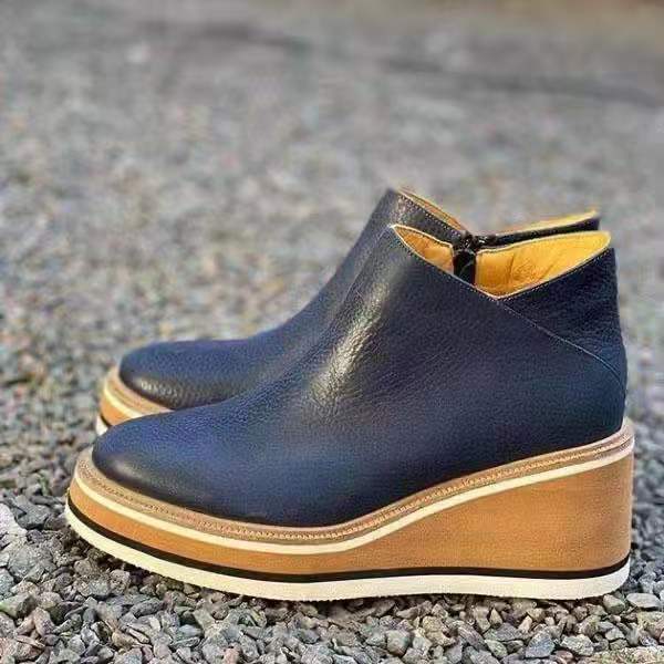 Women's ankle boots with hidden platform and elastic entrance strips Mune Fashion