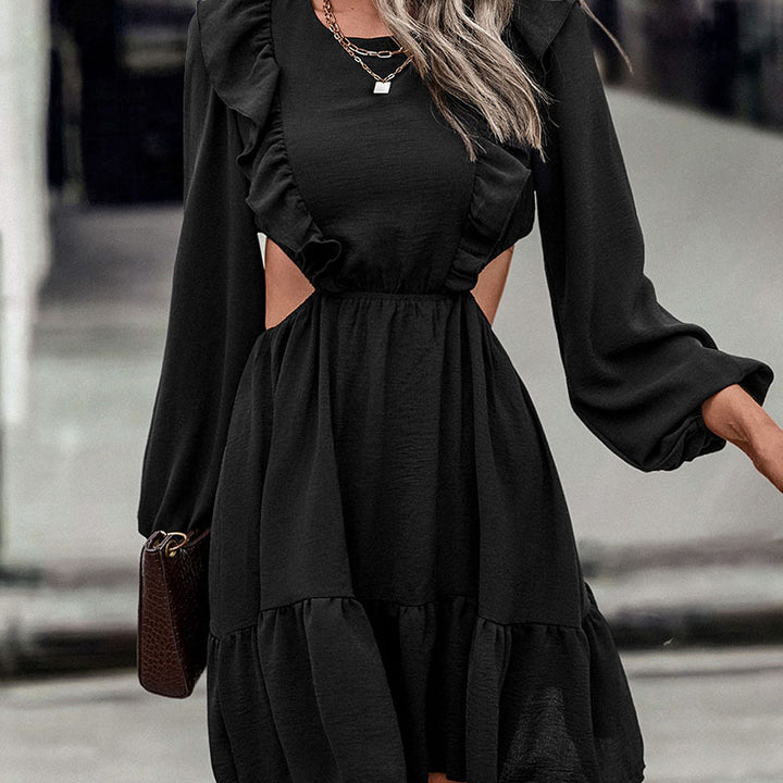 Women Stylish Wrap Dress with Ruffle Details Mune Fashion