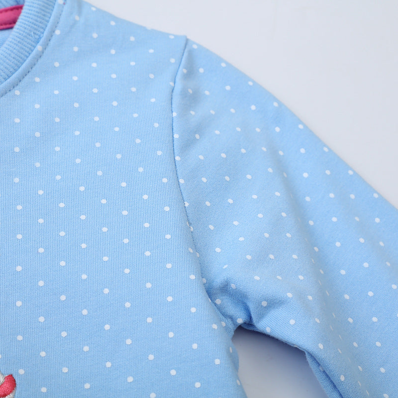 Girl's sweatshirt with cute bunny and flower motif Mune Fashion