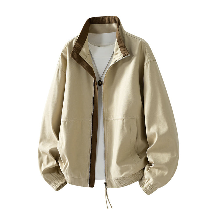 Men's Casual Transitional Jacket with High Collar Mune Fashion