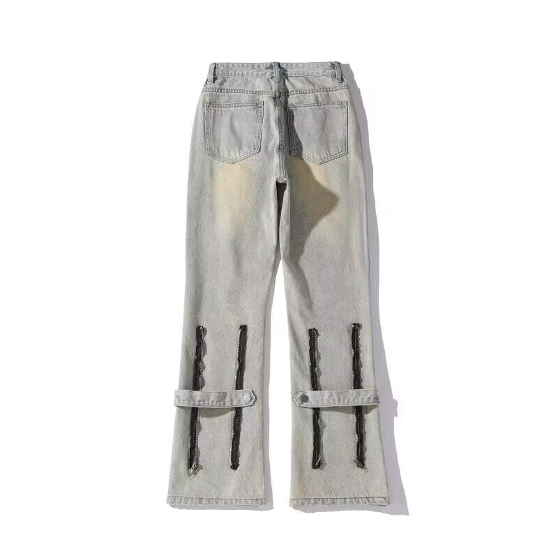 Men's Fashion Cargo Jeans with Zipper Details Mune Fashion