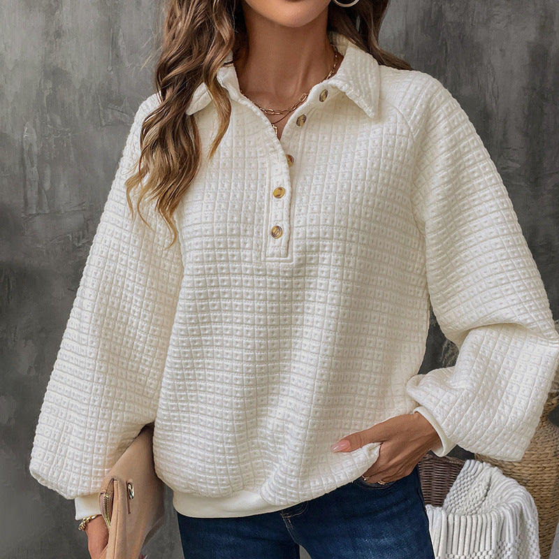 Women's Stylish Sweater with Button Placket Mune Fashion