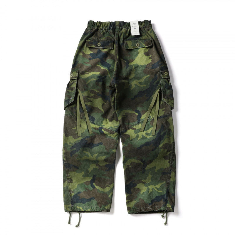 Unisex locker cut cargo pants with banana appliqué, large patch pockets and adjustable hem Mune Fashion