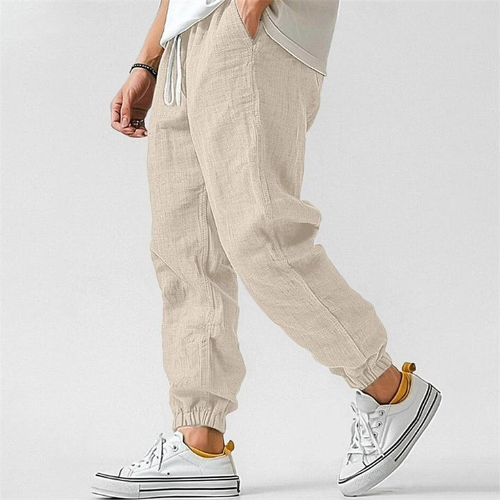 Men's Lightweight and Comfortable Linen Jogging Pants Mune Fashion