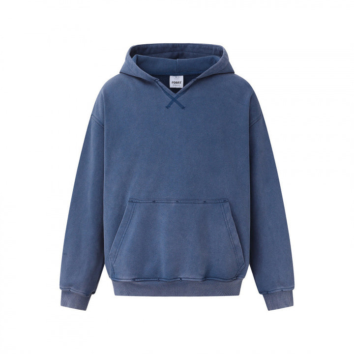 Unisex Oversize Hoodie made of French Terry with kangaroo pocket and light vintage wash Mune Fashion