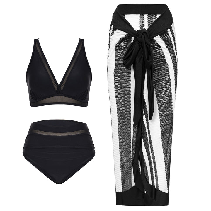 Women High-Waist Bikini Set with Adjustable Straps Mune Fashion