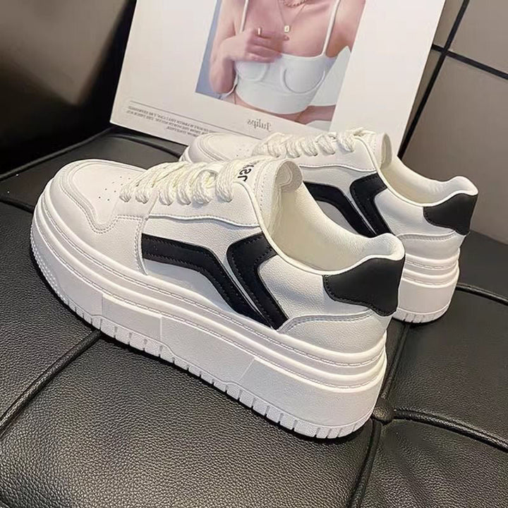 Ladies' Sporty Platform Sneakers with Trendy Contrast Design Mune Fashion