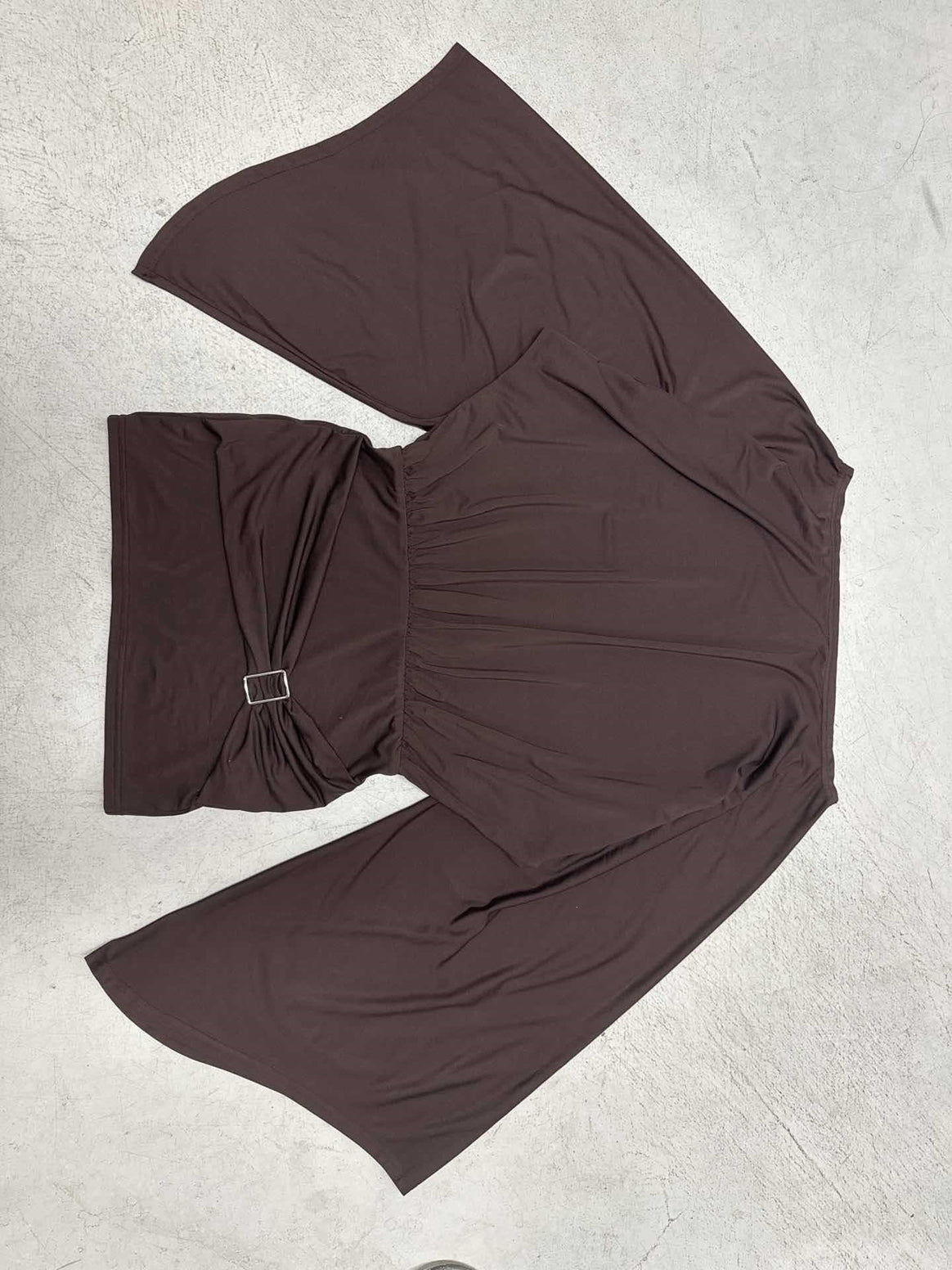 Women's Asymmetrical Draped One-Shoulder Top with Waterfall Sleeves and Waist Belt Mune Fashion