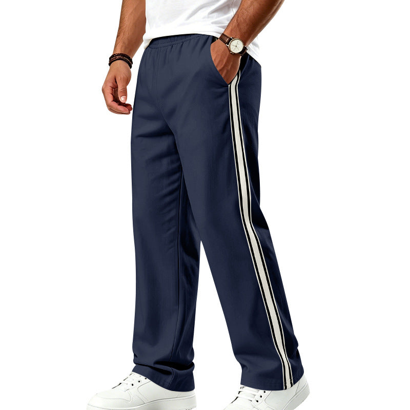 Men's loose-fitting training pants with double side stripes and elastic waistband Mune Fashion