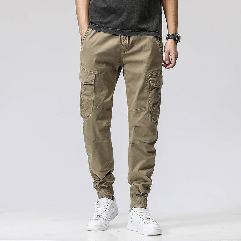 Herren Cargo-Joggerhose mit ergonomischen Kniepasse, elastischem Tunnelzugbund und großvolumigen Klappentaschen Mune Fashion