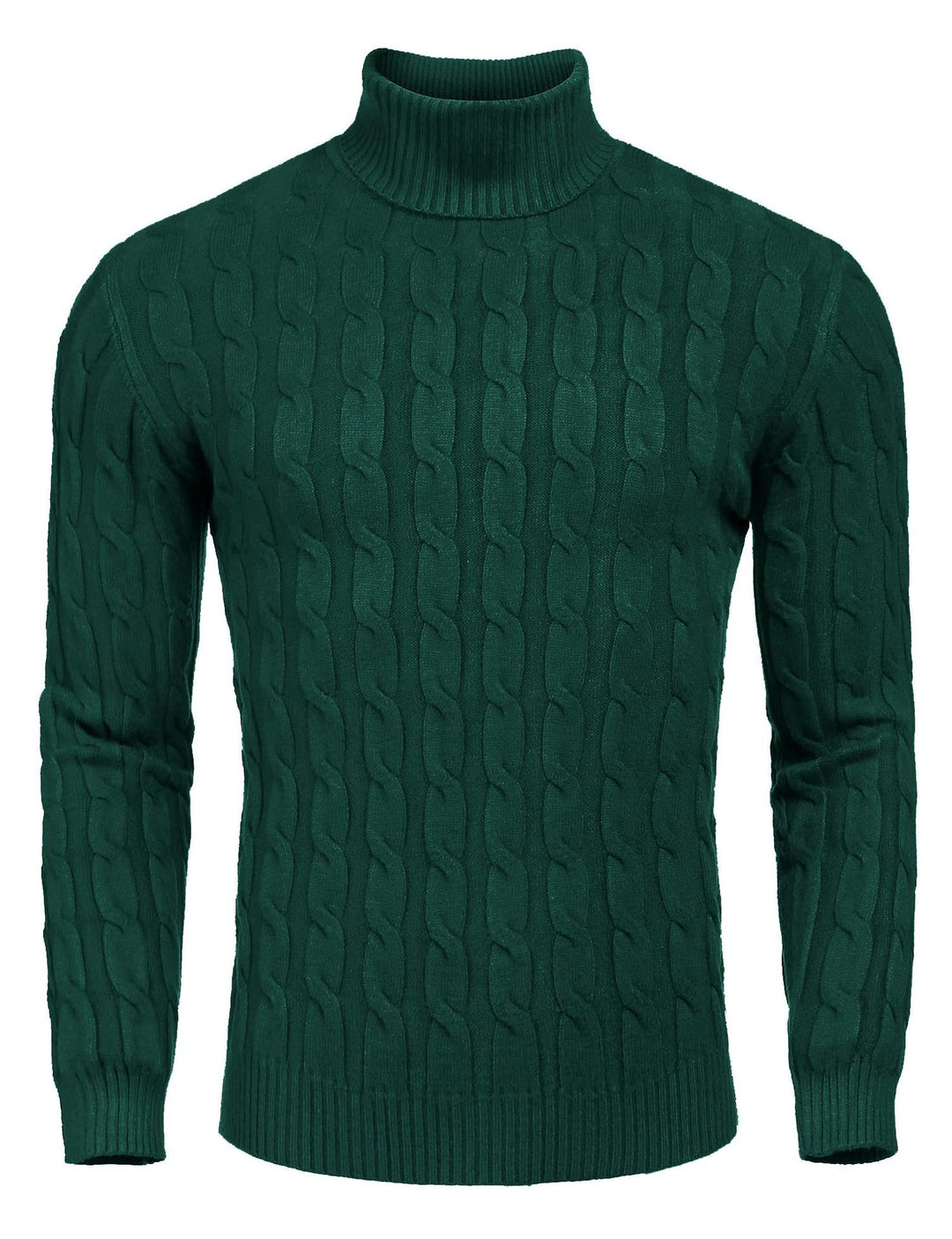 Men's fine knit sweater with high collar