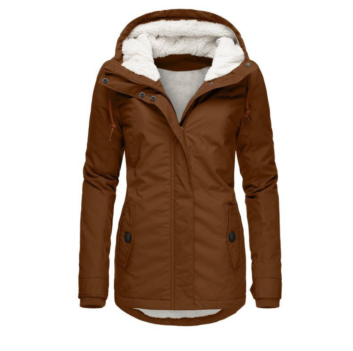Women's parka with teddy lining, hood, and tailored silhouette Mune Fashion