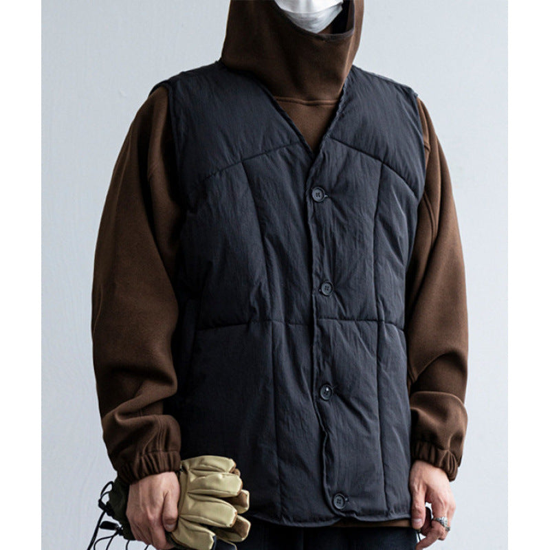 Men's Lightweight Quilted Vest with High Collar Mune Fashion