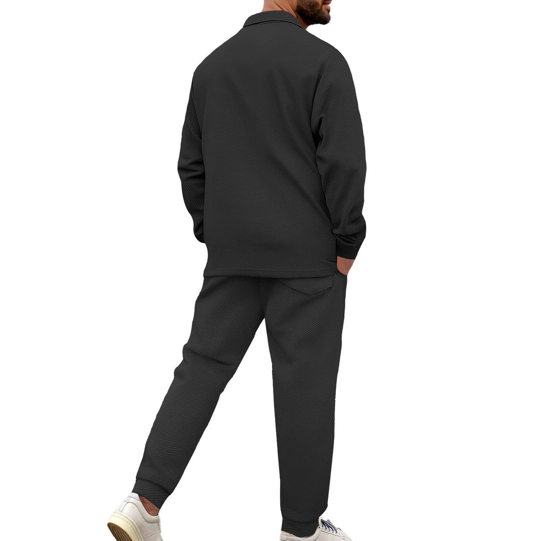 Men's Nan Shirt Jacket Set with Flap Pocket and Tapered Comfort Trousers Mune Fashion