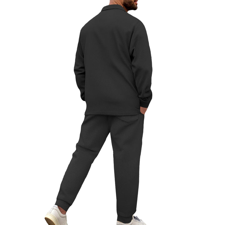 Men's Nan Shirt Jacket Set with Flap Pocket and Tapered Comfort Trousers Mune Fashion