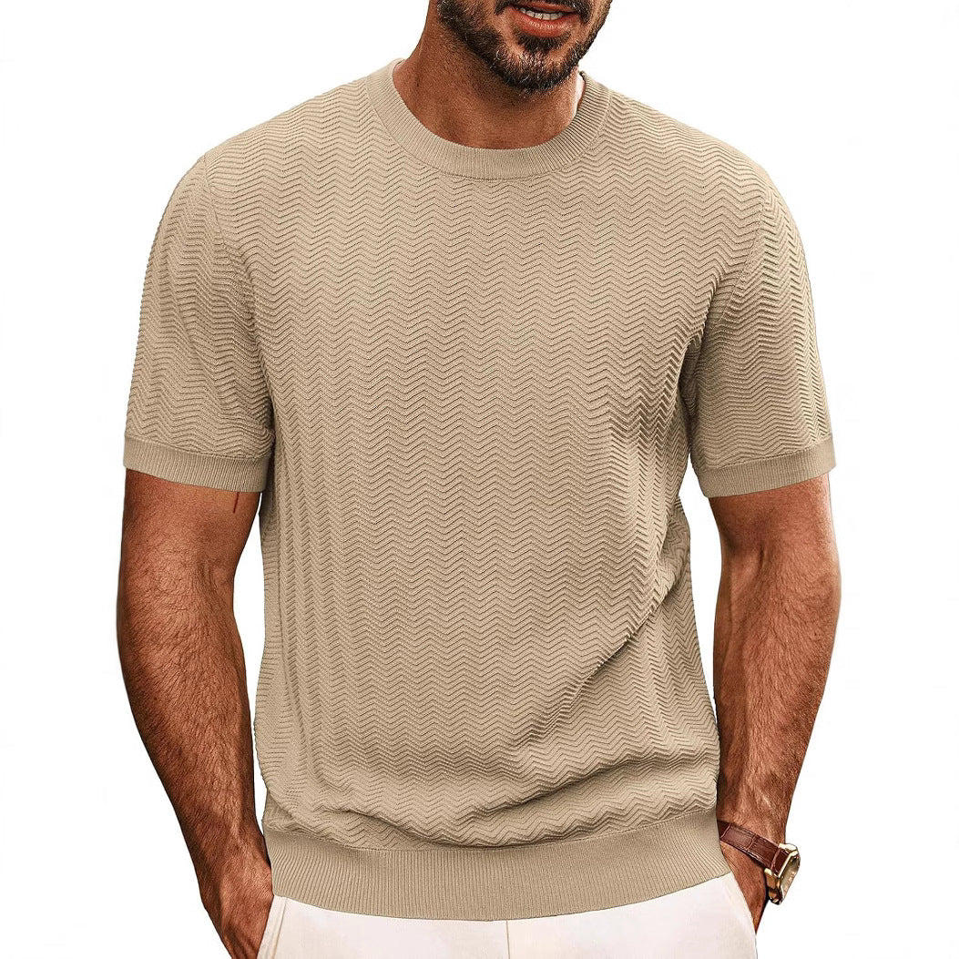 Men's structured round neck T-shirt Mune Fashion