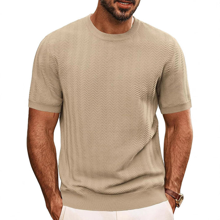 Men's structured round neck T-shirt Mune Fashion