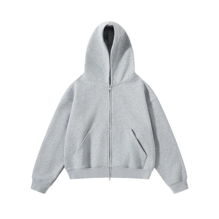 Unisex Oversize Hoodie with full zip and kangaroo pockets made of cotton fleece Mune Fashion