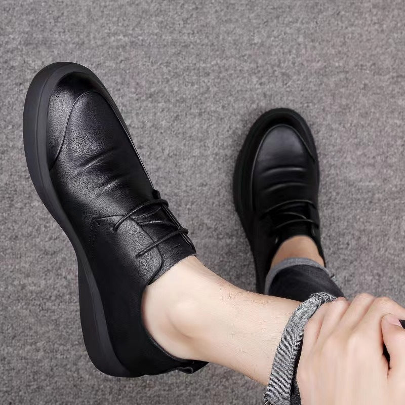 Men's Comfortable Lace-Up Shoes Made of High-Quality Leather Mune Fashion