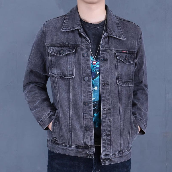 Men's Fashionable Denim Jacket in Vintage Style Mune Fashion
