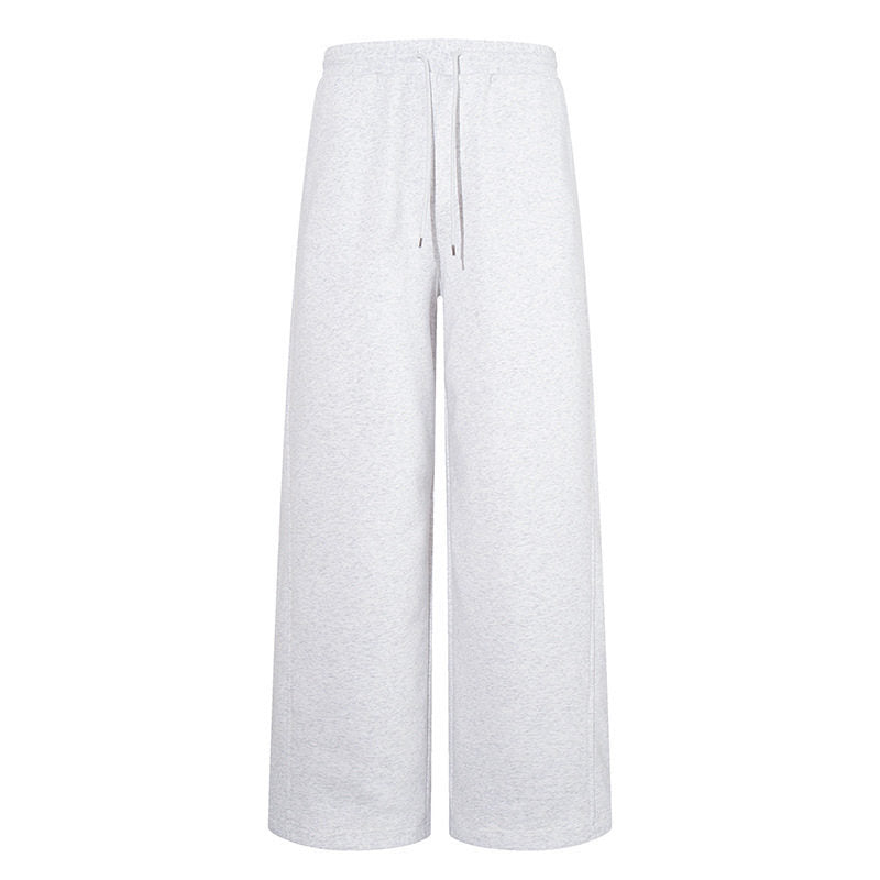 Women's Extra Wide Cotton Palazzo Sweatpants with High Comfort Waistband, Drawstring and Straight Leg Mune Fashion