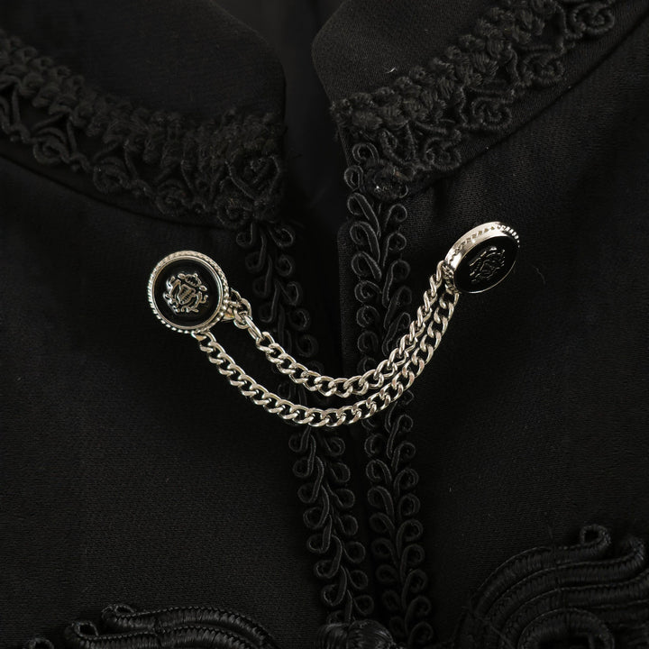 Women's tailored short jacket in Habsburg-inspired military style with cord closure Mune Fashion