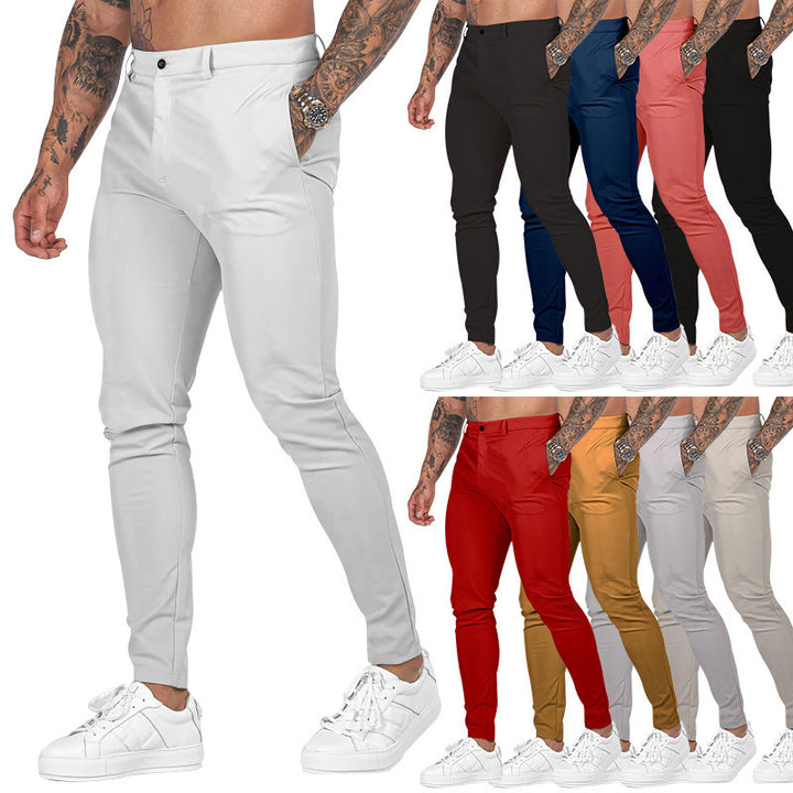 Men's Slim-Fit Stretch Chino with tapered leg and discreet side pockets Mune Fashion