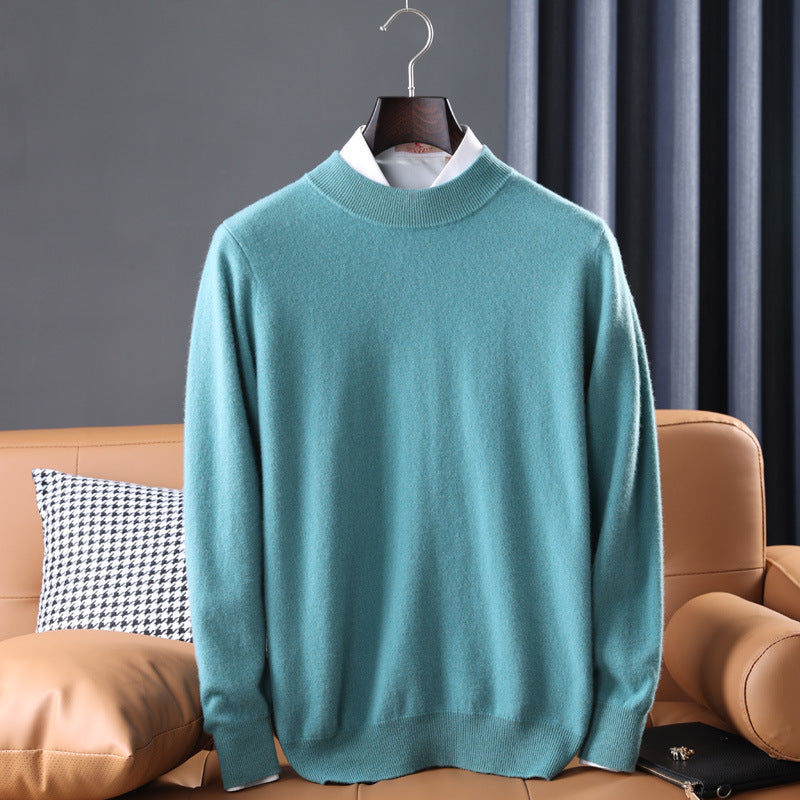 Men's Fine Turtleneck Sweater in Slim Minimal Silhouette made of Wool-Cashmere Mix Mune Fashion