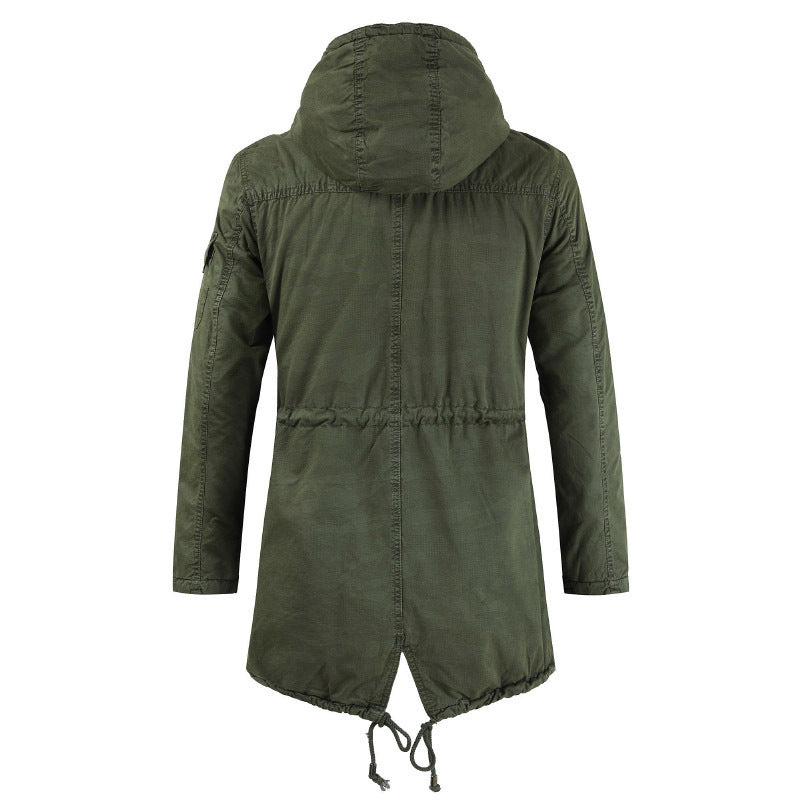 Men's Casual and Functional Parka Jacket with Hood and Practical Pockets Mune