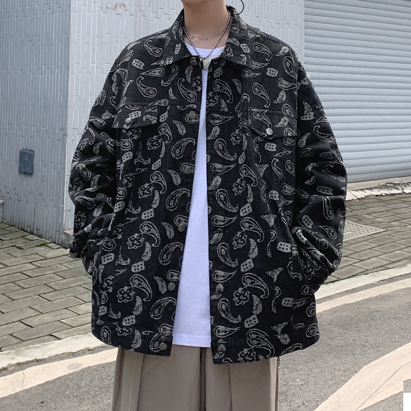 Men's Casual Pullover Jacket with Unique Pattern Mune Fashion