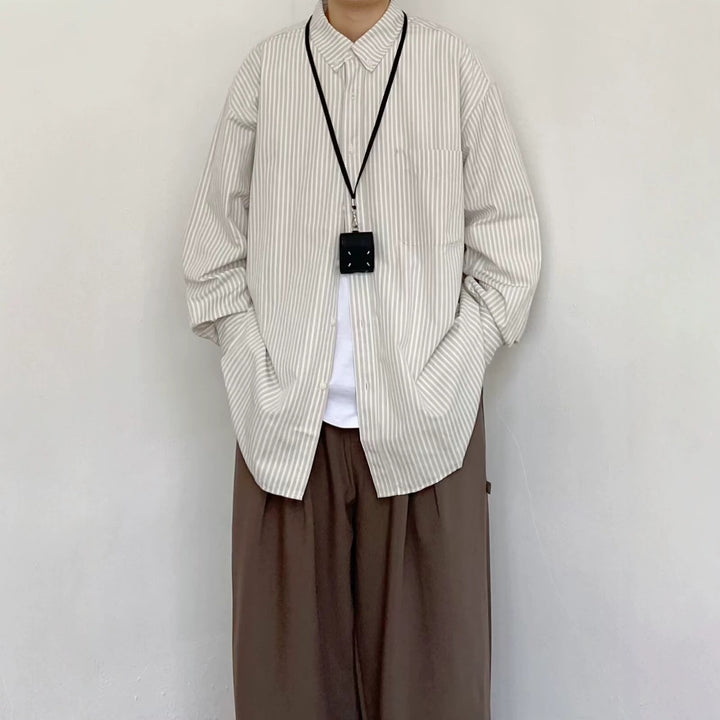 Women Casual Striped Shirt Mune Fashion