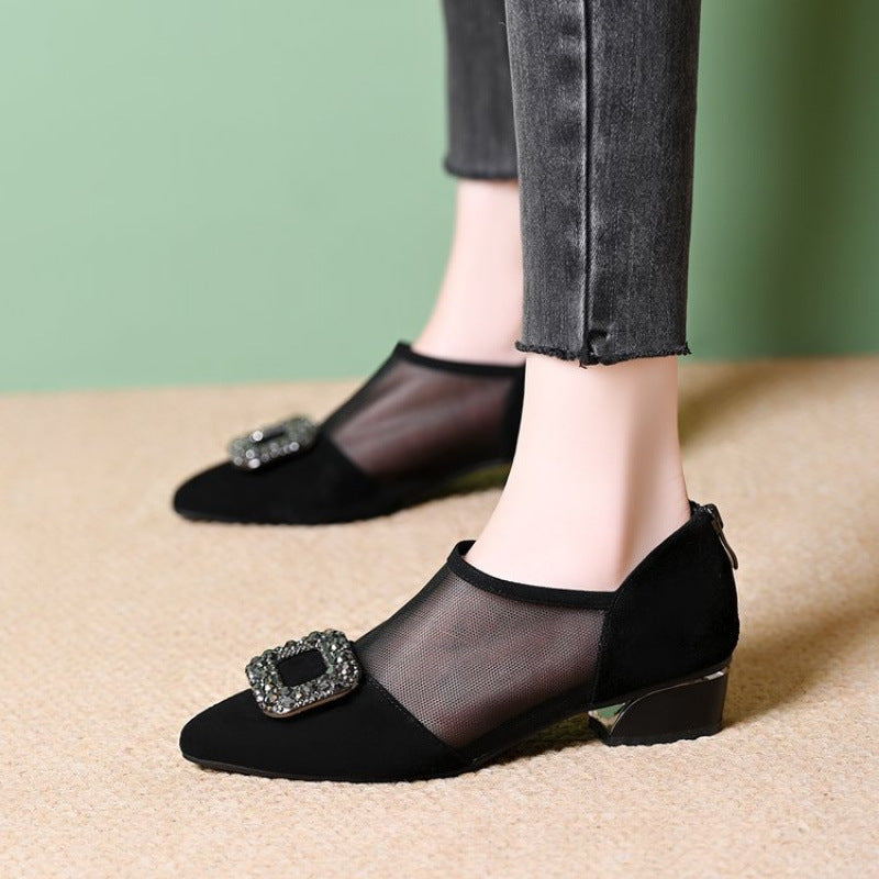 Women Elegant Slingback Ballerinas with Glitter Detail Mune Fashion