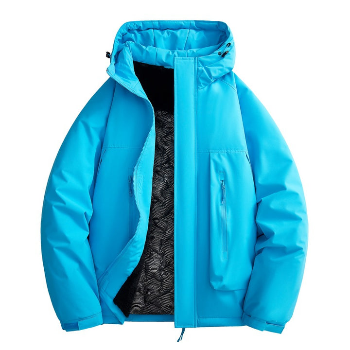 Men's water-repellent padded winter jacket with hood and soft fleece lining Mune Fashion