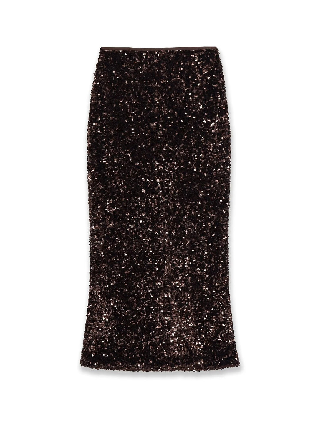 Women Sequin Pencil Skirt with Tailored Midi Length Mune Fashion