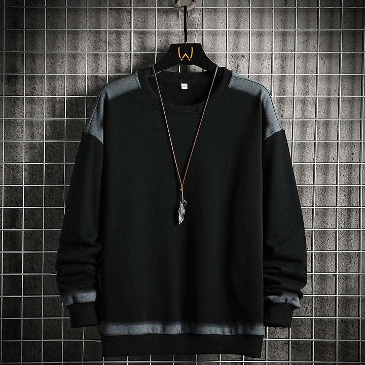 Men's Oversized Sweatshirt with subtle gradient trim and round neck