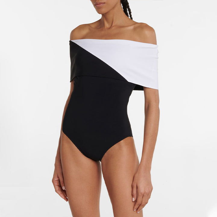 Women's swimsuit with fashionable off-shoulder design and elegant ruffled maxi tube Mune Fashion