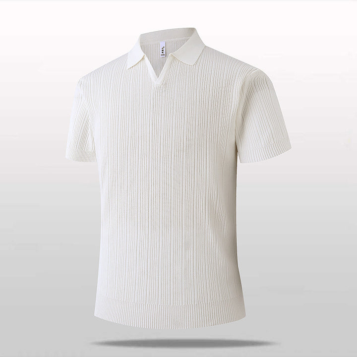 Men's Short Knit Tops with V-Neck Mune Fashion
