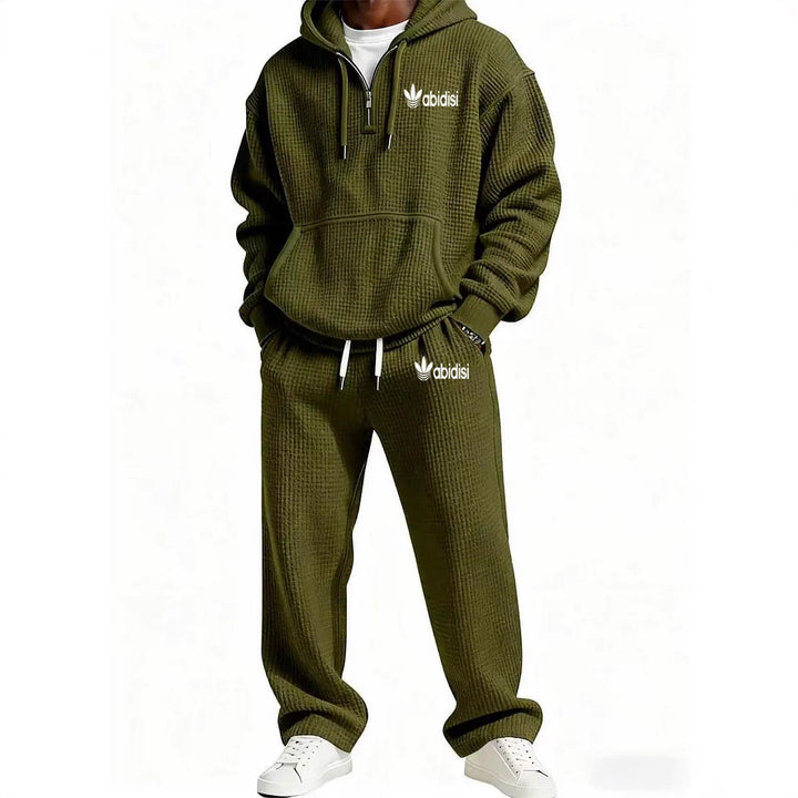 Men's trendy hoodie with practical zipper and comfortable jogging pants Mune Fashion